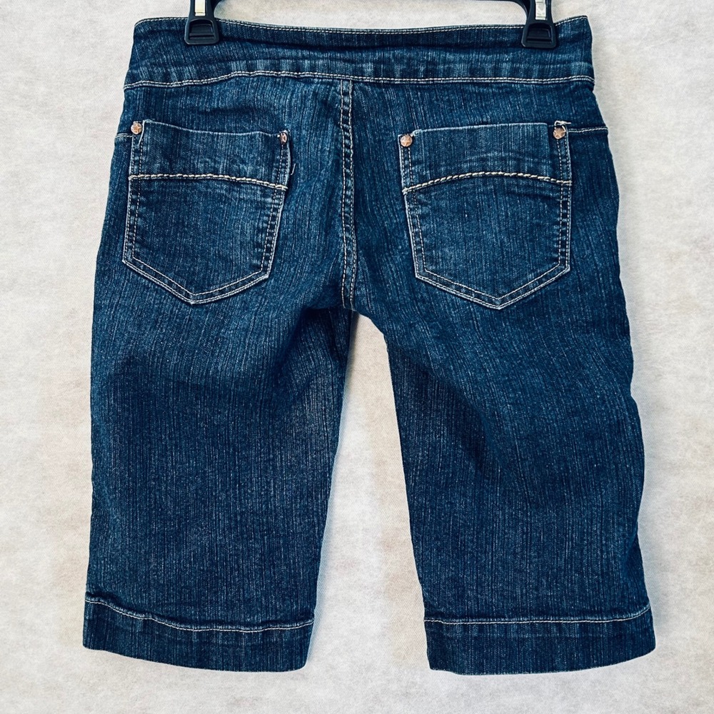 Bubblegum USA Women's Denim Capri Cropped Jeans Dark‎ Wash Size 7/8 - Picture 2 of 9